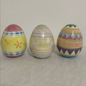 Colorful Ceramic Easter Egg Set